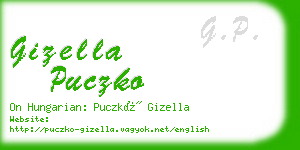gizella puczko business card